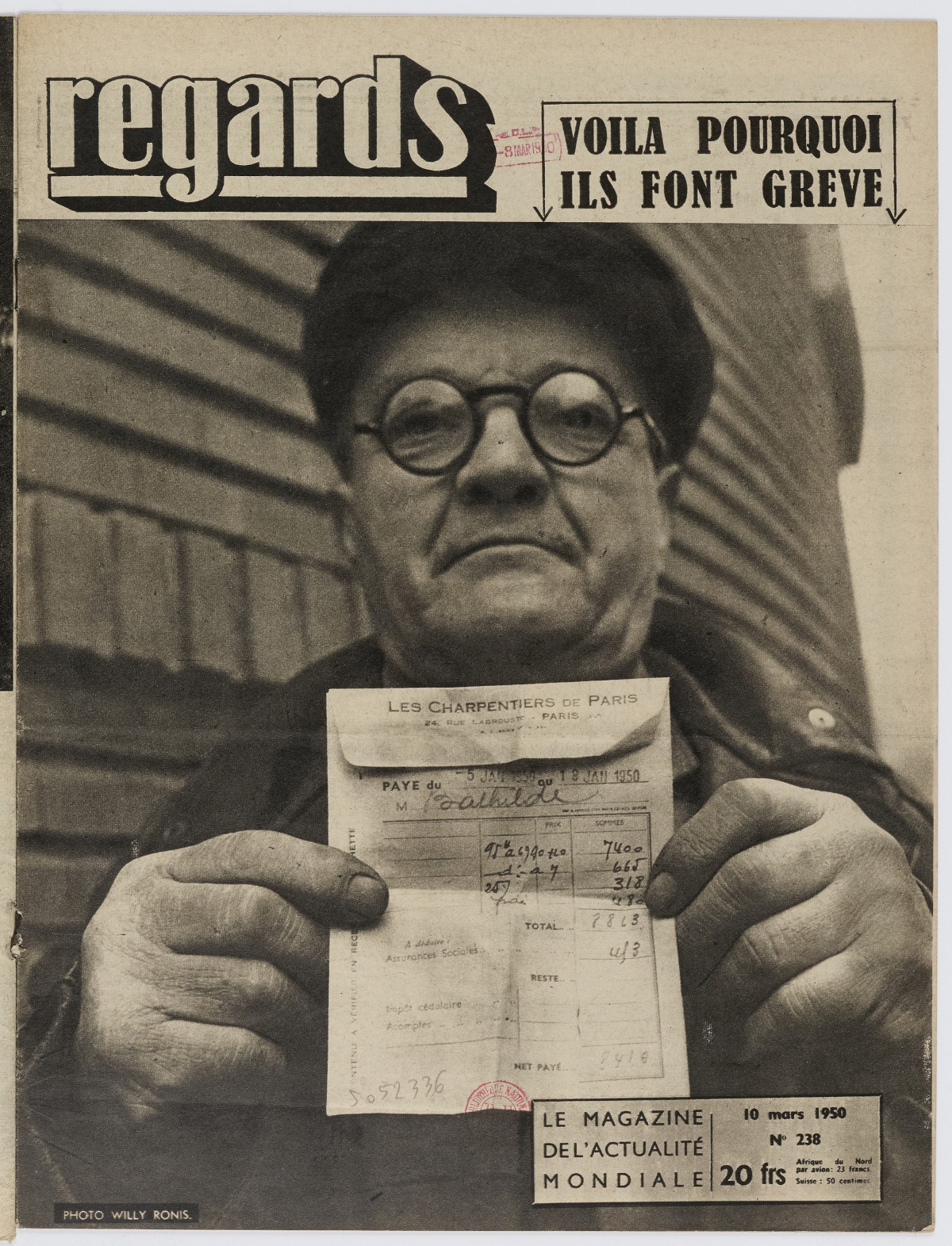 Couvertue du magazine Regards